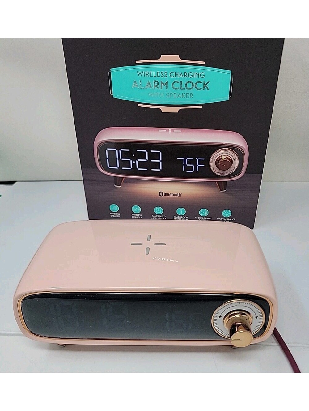 Bluetooth Speaker Alarm Clock Warm Night Light for Customers Female Teachers